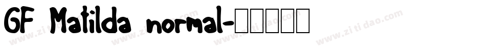 GF Matilda normal字体转换